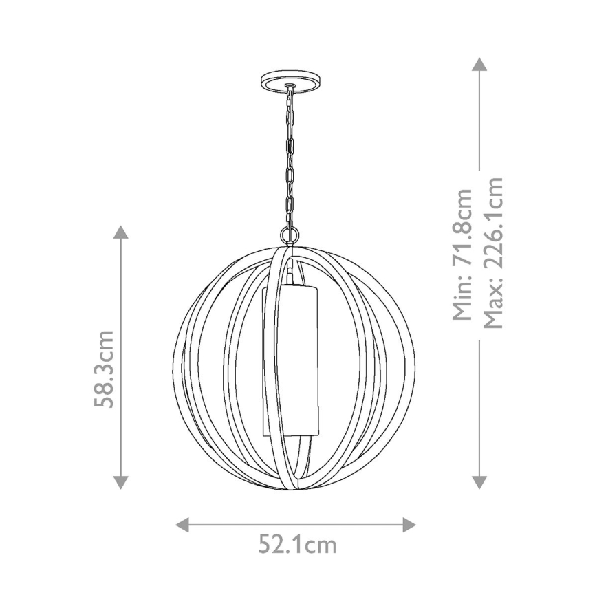 Elstead FE-ALLIER-P-S-LW - Висящ полилей ALLIER 1xE27/60W/230V дъб