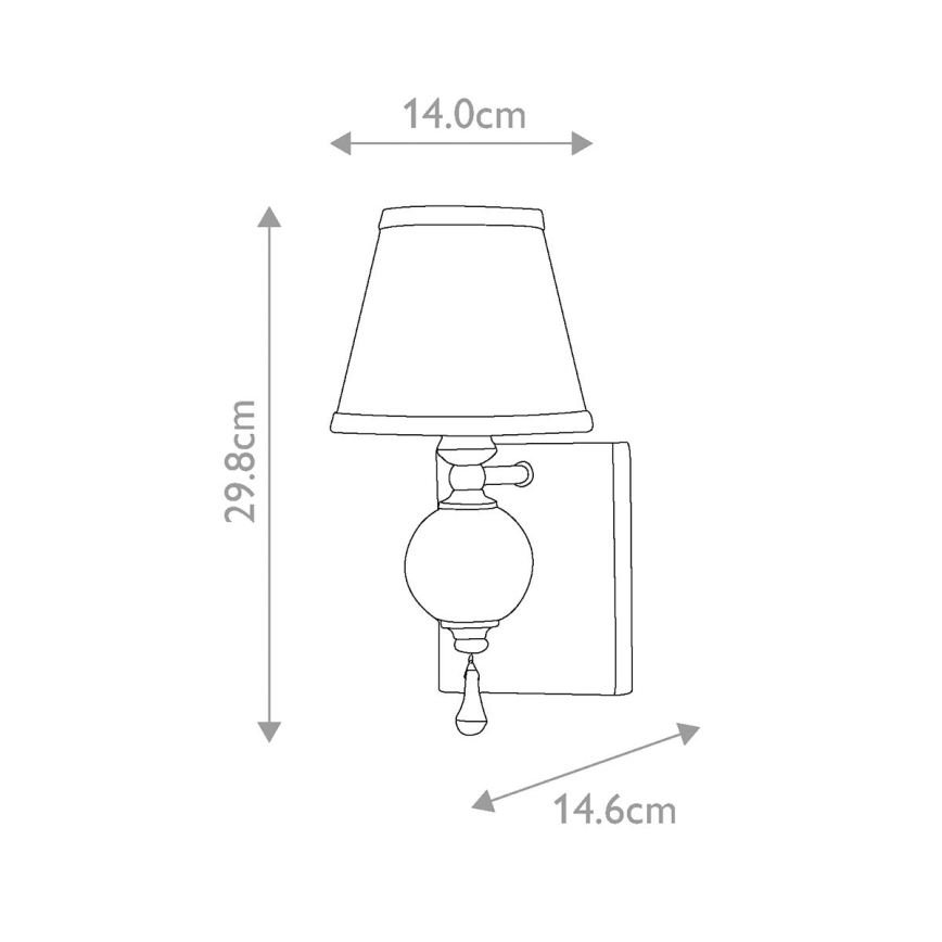 Elstead FE-ARGENTO1 - Аплик ARGENTO 1xE14/60W/230V