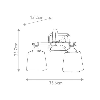 Elstead FE-CONCORD2-BATH - LED Аплик за баня CONCORD 2xG9/3W/230V IP44