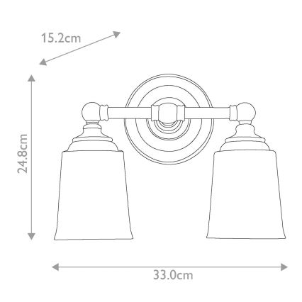 Elstead FE-HUGOLAKE2BATH - LED Аплик за баня HUGOLAKE 2xG9/3W/230V IP44