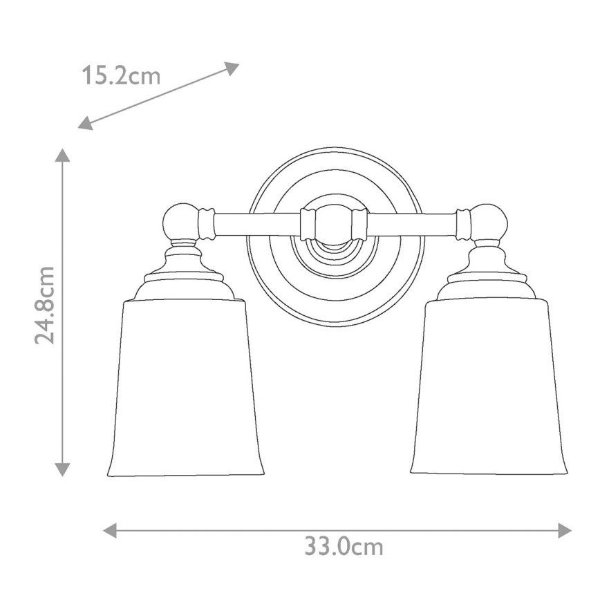 Elstead FE-HUGOLAKE2BATH - LED Аплик за баня HUGOLAKE 2xG9/3W/230V IP44