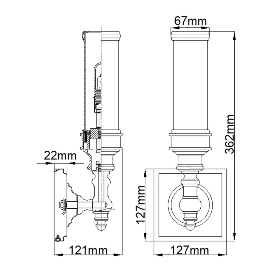 Elstead FE-PAYN-OR1-BATH - LED Аплик за баня PAYNE 1xG9/3W/230V IP44