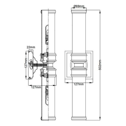 Elstead FE-PAYNE2-BATH - LED Аплик за баня PAYNE 2xG9/3W/230V IP44