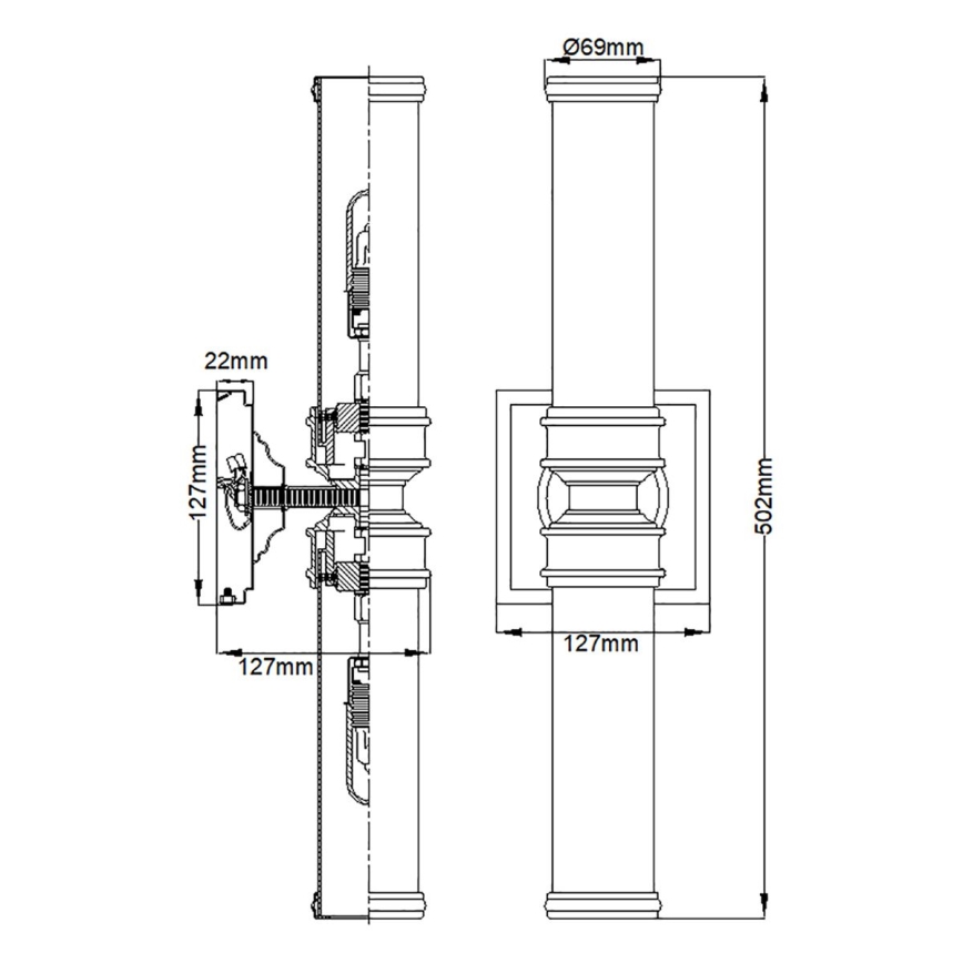 Elstead FE-PAYNE2-BATH - LED Аплик за баня PAYNE 2xG9/3W/230V IP44