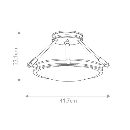 Elstead HK-COLLIER-SF-S - Повърхностен полилей COLLIER 3xE14/60W/230V