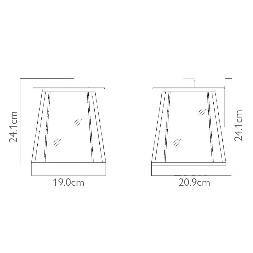 Elstead HK-WALKER2-S - Екстериорен аплик WALKER 1xE27/100W/230V IP44