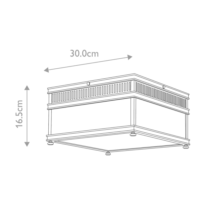 Elstead - Екстериорна лампа за таван HOLBORN 2xE27/60W/230V IP44