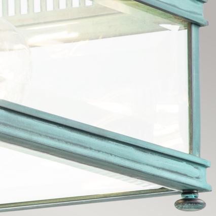 Elstead - Външно таванно осветително тяло HOLBORN 2xE27/60W/230V IP44 тюркоазено