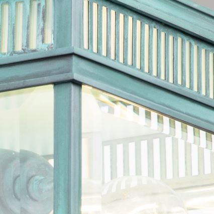 Elstead - Външно таванно осветително тяло HOLBORN 2xE27/60W/230V IP44 тюркоазено