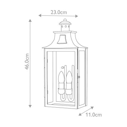 Elstead - Екстериорен аплик KENDAL 2xE14/60W/230V IP44