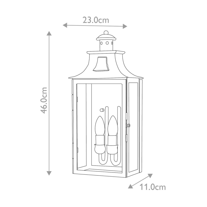 Elstead - Екстериорен аплик KENDAL 2xE14/60W/230V IP44