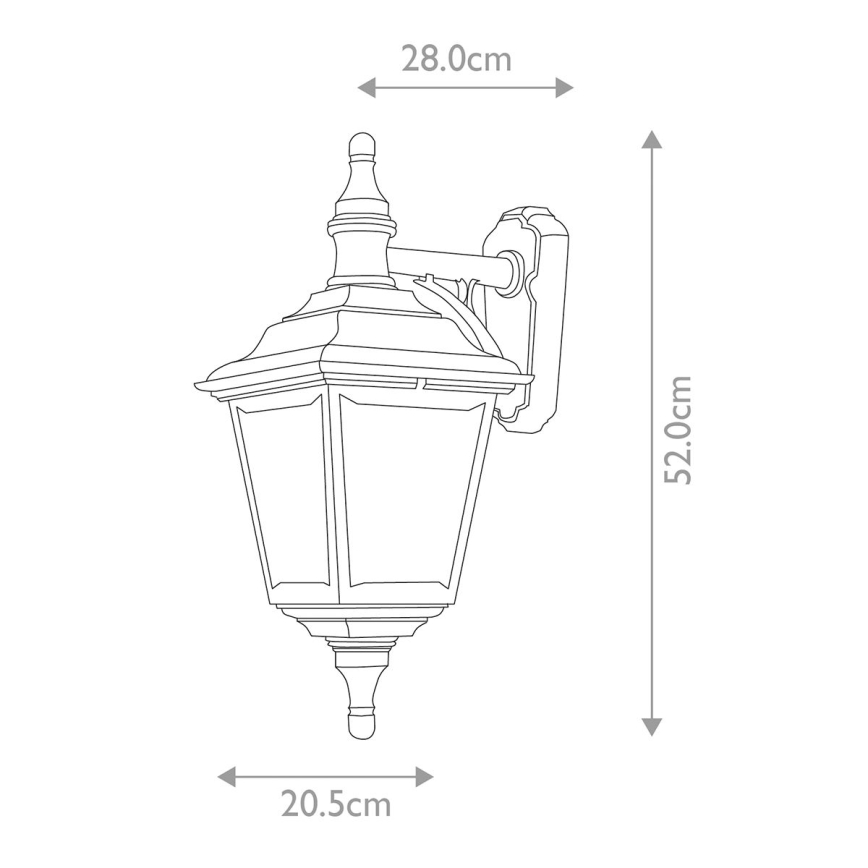 Elstead KERRY-WALL - Екстериорен аплик KERRY 1xE27/100W/230V IP44