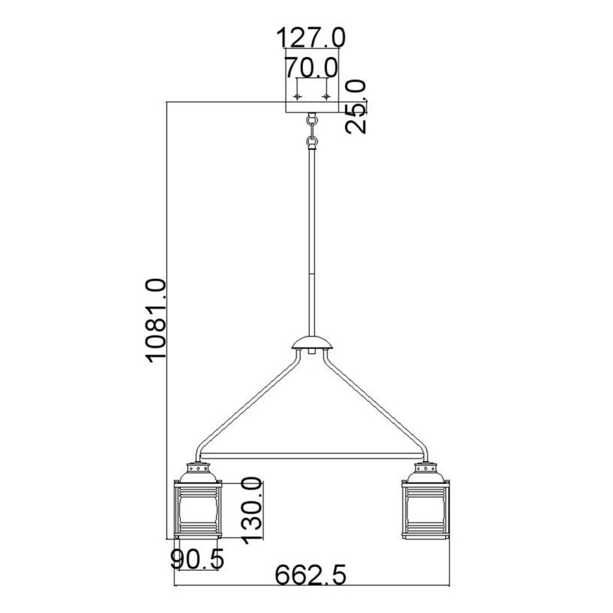 Elstead KL-ASHLANDBAY-5P - Екстериорен полилей ASHLAND 5xE27/60W/230V IP44