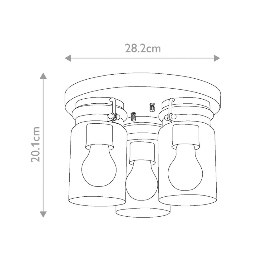 Elstead KL-BRINLEY-F-OZ - Лампа BRINLEY 3xE27/60W/230V антрацит