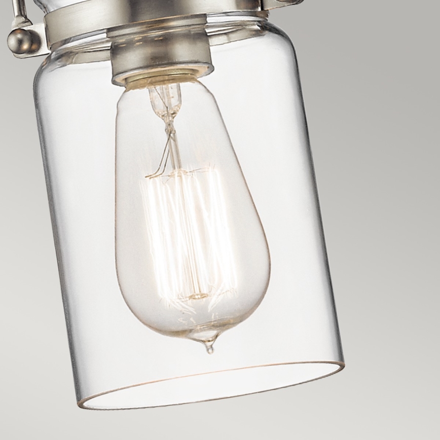 Elstead KL-BRINLEY-MP-NI - Висящ полилей BRINLEY 1xE27/60W/230V матов хром
