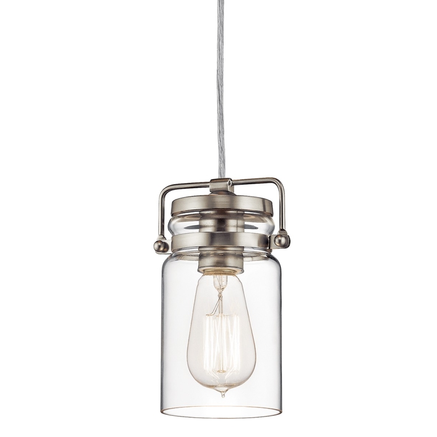 Elstead KL-BRINLEY-MP-NI - Висящ полилей BRINLEY 1xE27/60W/230V матов хром