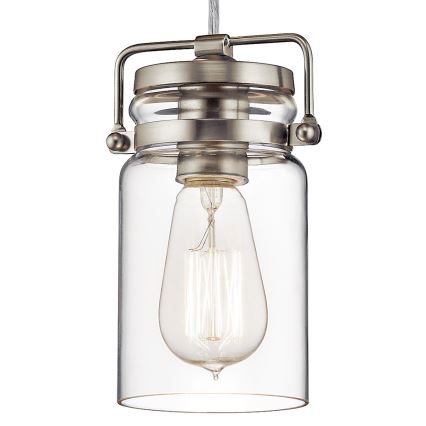 Elstead KL-BRINLEY-MP-NI - Висящ полилей BRINLEY 1xE27/60W/230V матов хром