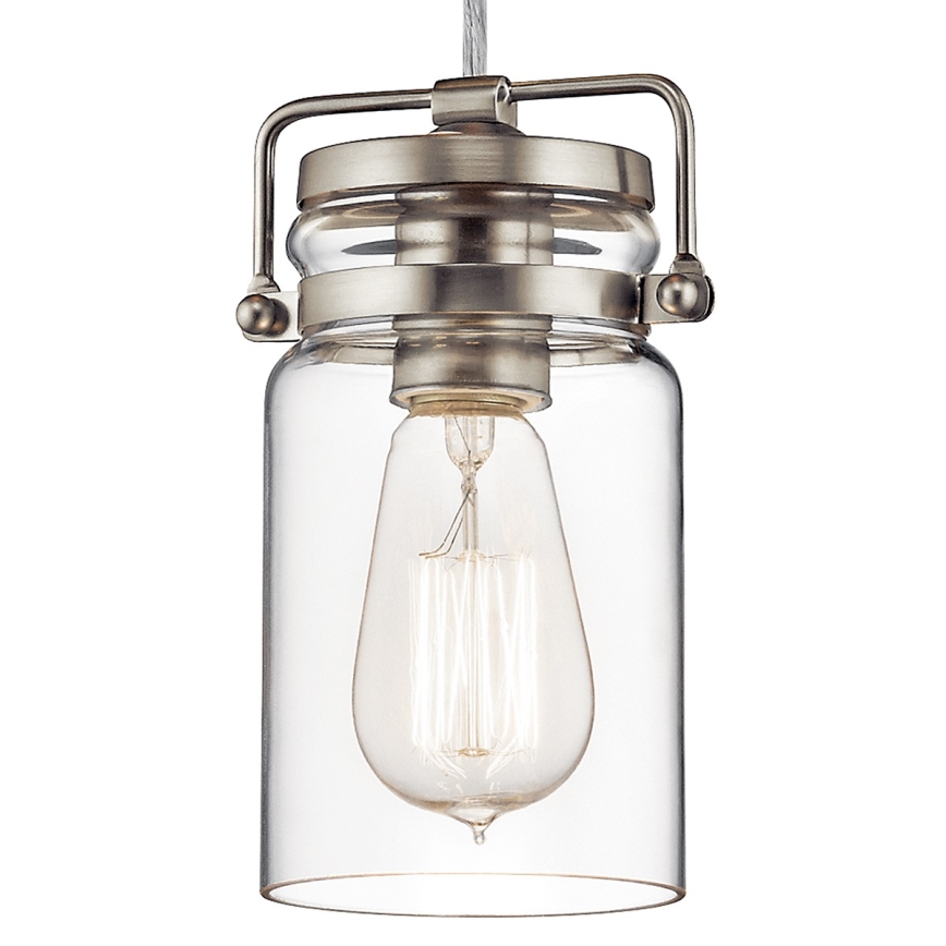 Elstead KL-BRINLEY-MP-NI - Висящ полилей BRINLEY 1xE27/60W/230V матов хром