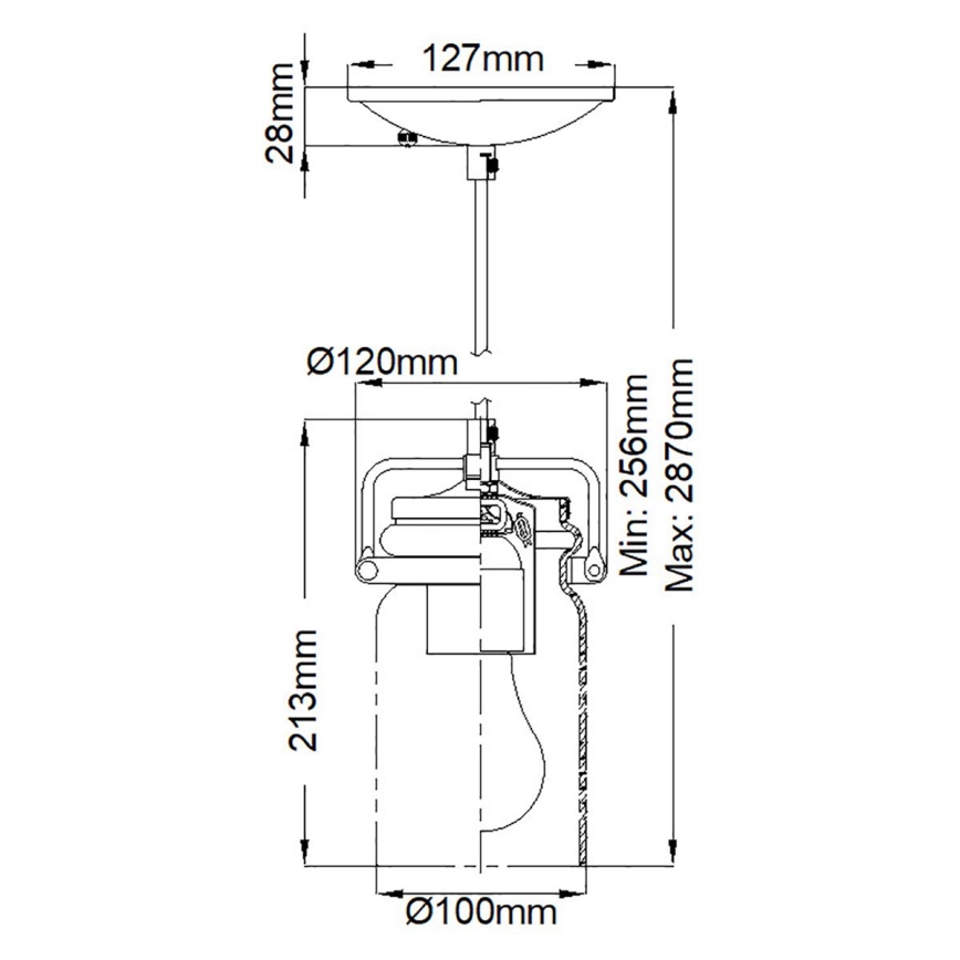 Elstead KL-BRINLEY-MP-NI - Висящ полилей BRINLEY 1xE27/60W/230V матов хром
