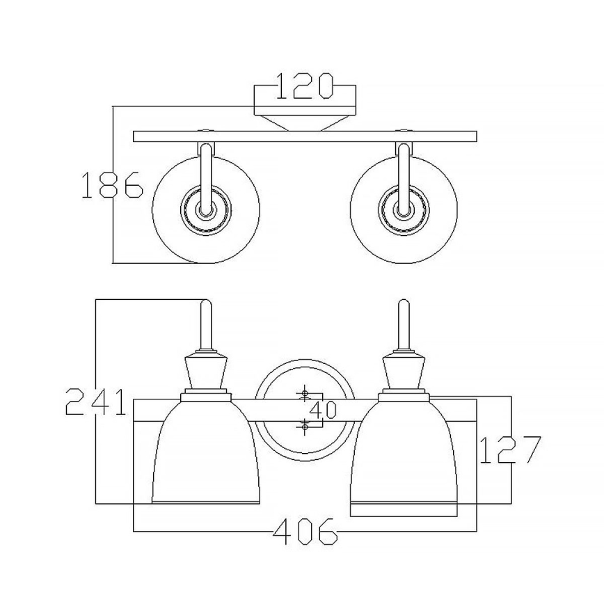 Elstead KL-CORA2-BATH - LED Аплик за баня CORA 2xG9/3W/230V IP44