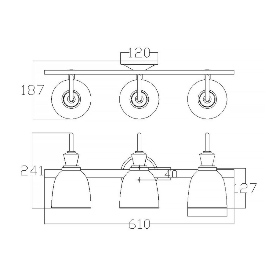 Elstead KL-CORA3-BATH - LED Аплик за баня CORA 3xG9/3W/230V IP44
