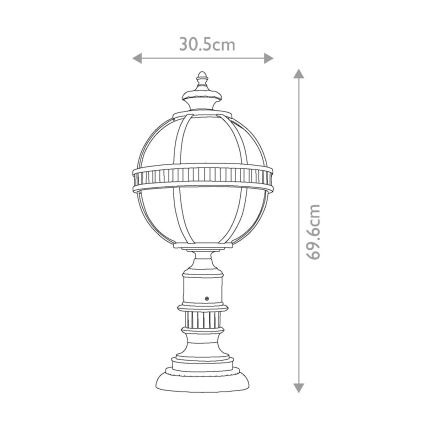 Elstead KL-HALLERON-3M - Екстериорна лампа HALLERON 3xE14/60W/230V IP44