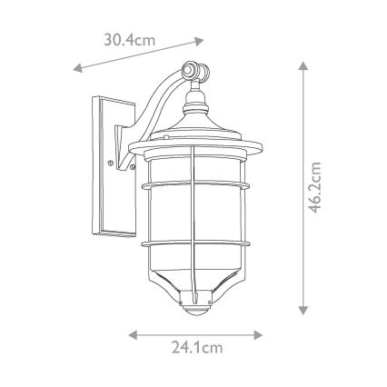 Elstead KL-ROYAL-MARINE2-M - Екстериорен аплик ROYAL 1xE27/60W/230V IP44