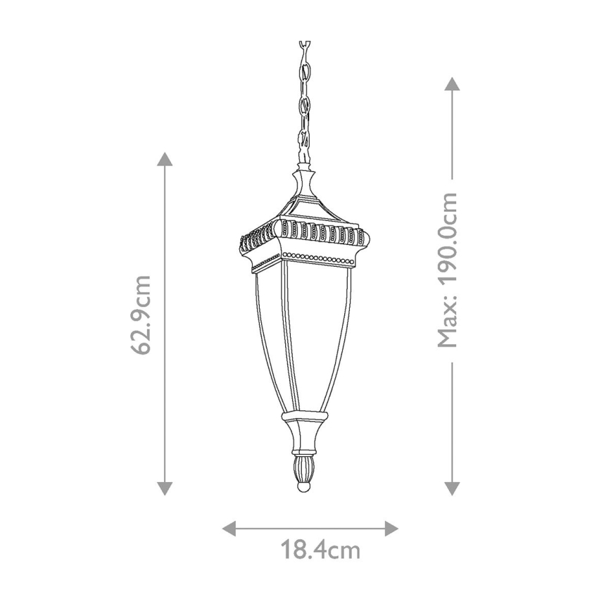 Elstead KL-VENETIAN8-M - Екстериорен полилей VENETIAN 2xE14/60W/230V IP23