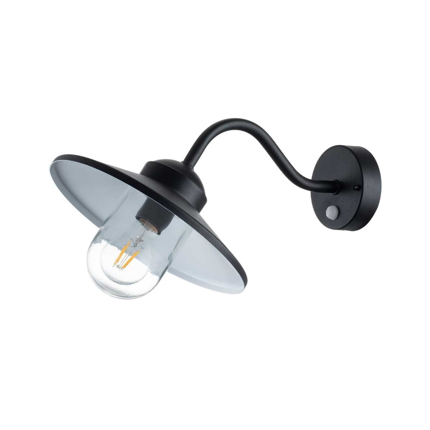 Elstead - Външно стенно осветително тяло със сензор KLAMPENBORG 1xE27/60W/230V IP44