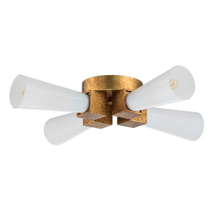 Elstead - Полилей на тръба KRISTY 4xE27/40W/230V меден