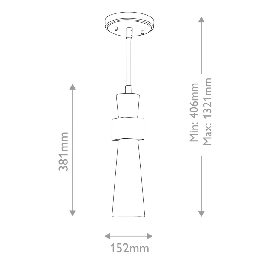 Elstead - Полилей на тръба KRISTY 1xE27/40W/230V Ø 15,2 см меден