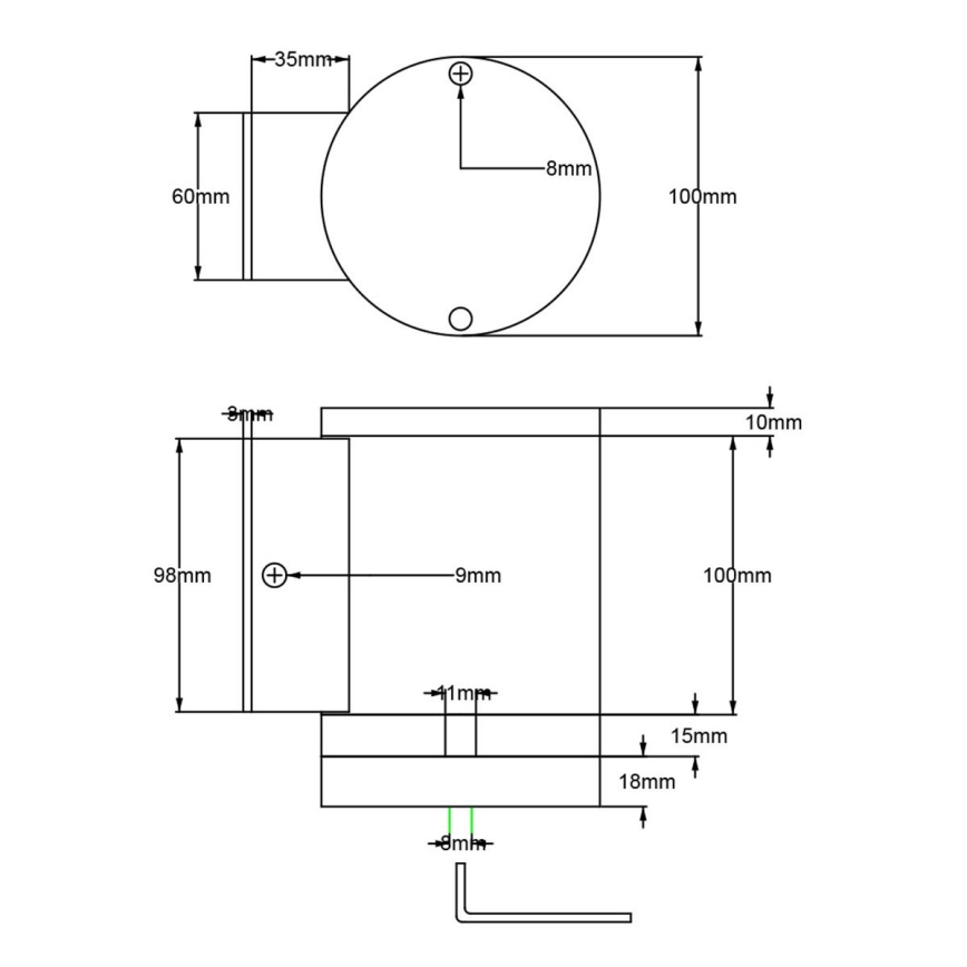 Elstead - LED Екстериорен аплик MAGNUS 1xGX53/9W/230V IP54