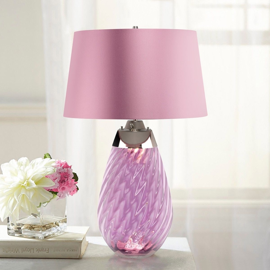 Elstead - LED Настолна лампа LENA 1xE27/40W/230V + 1xGU10/7W 74 см розов