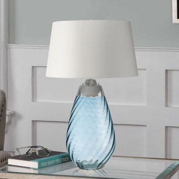 Elstead - LED Настолна лампа LENA 1xE27/40W/230V + 1xGU10/7W 74 см син/бял