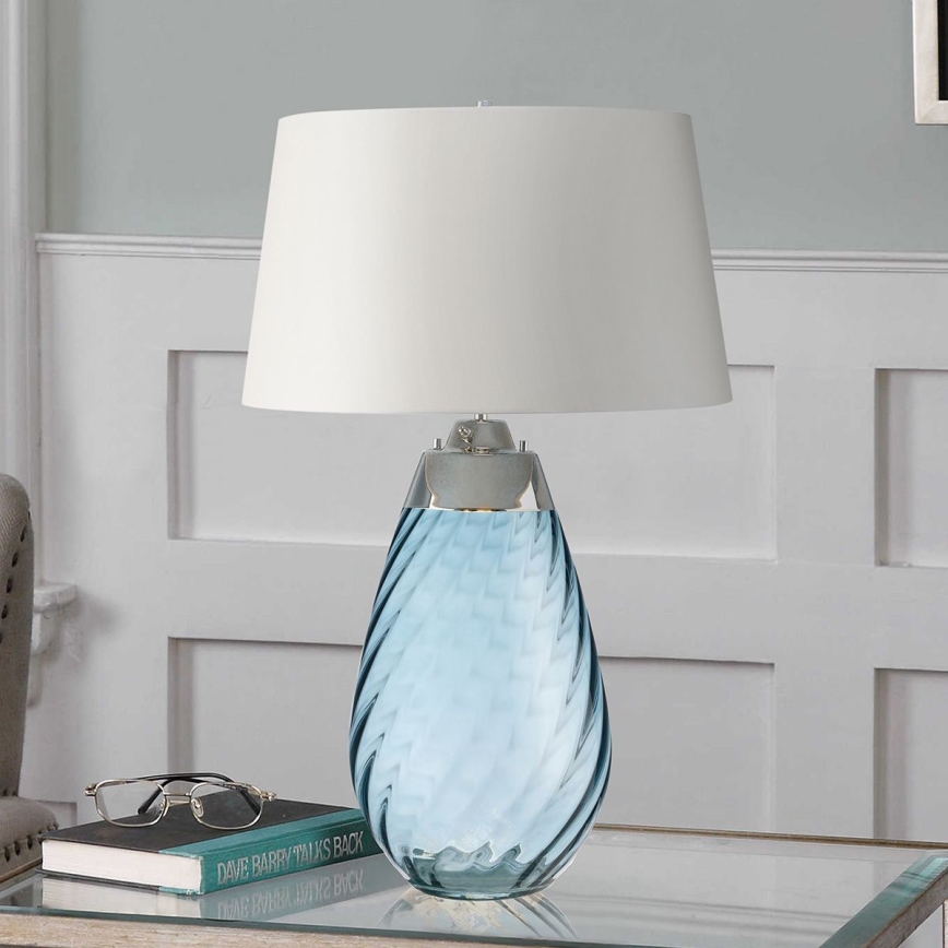 Elstead - LED Настолна лампа LENA 1xE27/40W/230V + 1xGU10/7W 74 см син/бял