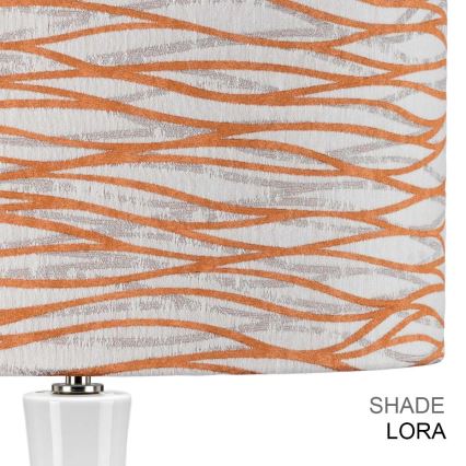 Elstead - Настолна лампа MILO 1xE27/60W/230V бяла/оранжева