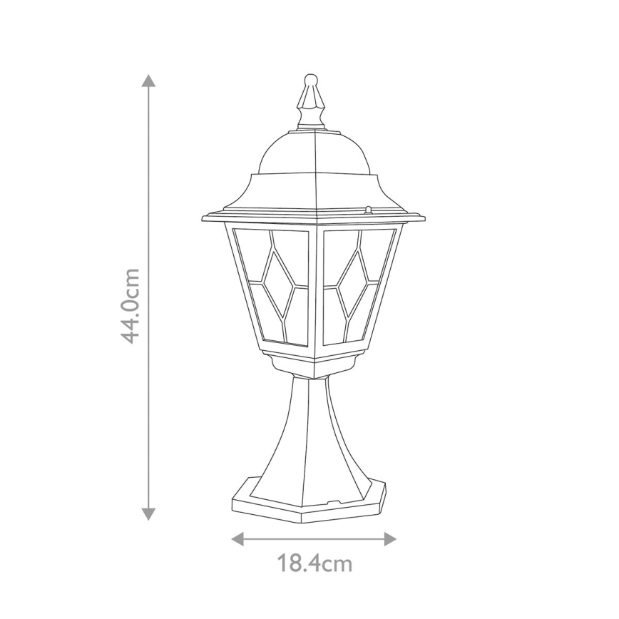 Elstead NR3-BLK - Екстериорна лампа NORFOLK 1xE27/100W/230V IP43