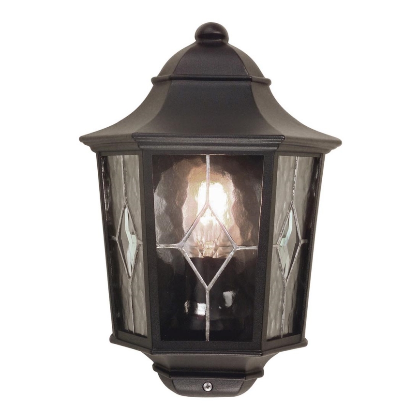 Elstead NR7-2-BLK - Екстериорен аплик NORFOLK 1xE27/100W/230V IP43