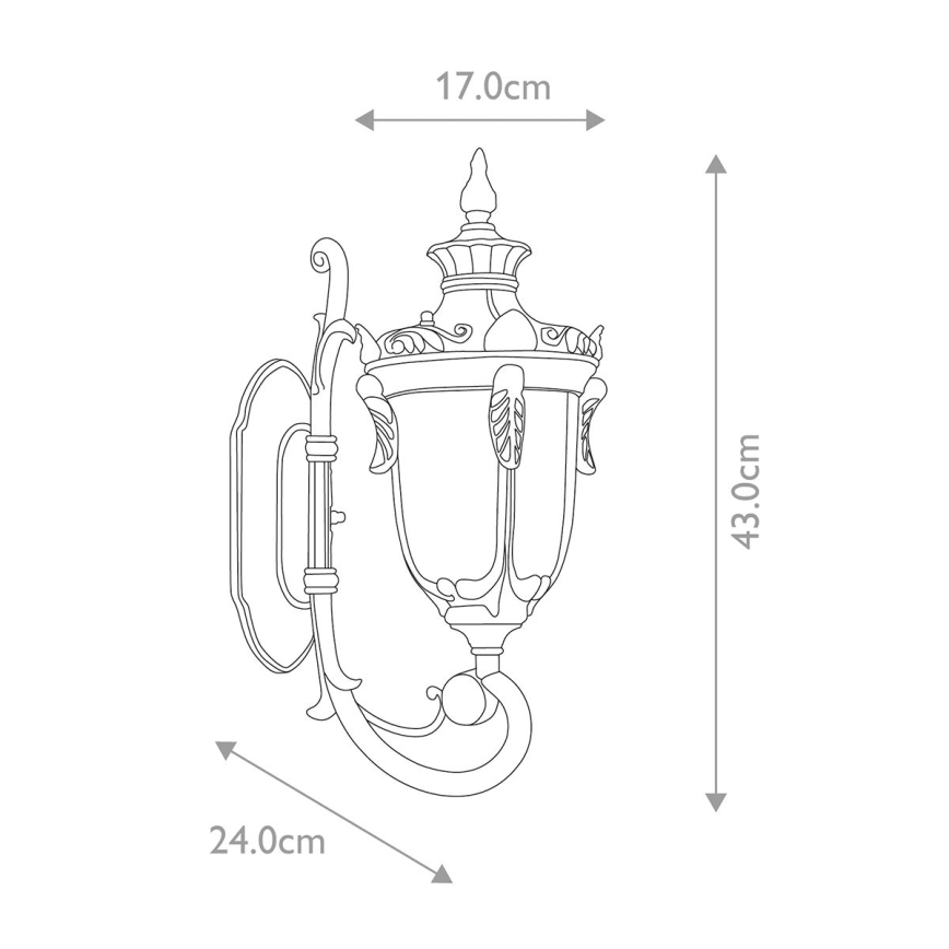 Elstead - Екстериорен аплик PHILADELPHIA 1xE27/60W/230V IP44