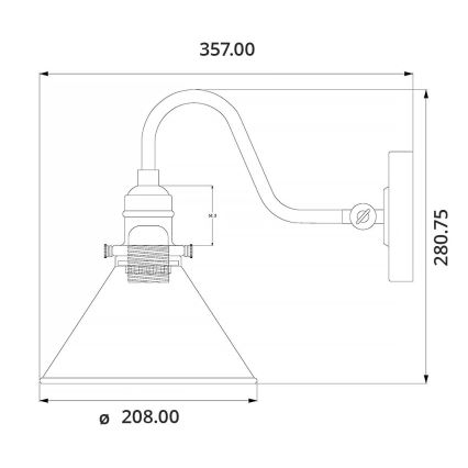 Elstead PV1-AB - Аплик PROVENCE 1xE27/60W/230V