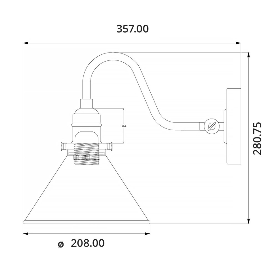Elstead PV1-AB - Аплик PROVENCE 1xE27/60W/230V