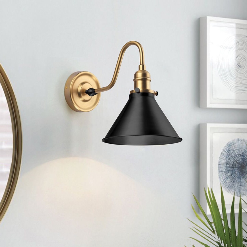 Elstead PV1-AB-MB - стенен аплик PROVENCE 1xE27/60W/230V златист/черен