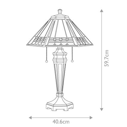Elstead QZ-ARDEN-TL - Настолна лампа ALCOTT 2xE27/60W/230V