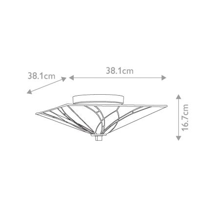 Elstead - Таванно осветително тяло Tiffany ASHEVILLE 2xE27/60W/230V