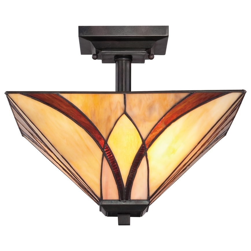 Elstead - Таванно осветително тяло Tiffany ASHEVILLE 2xE27/100W/230V