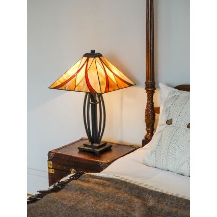 Elstead - Настолна лампа Tiffany ASHEVILLE 2xE27/60W/230V