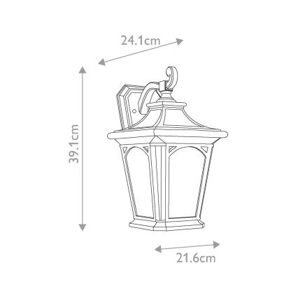 Elstead QZ-BEDFORD2-M - Екстериорен аплик BEDFORD 1xE27/100W/230V IP44