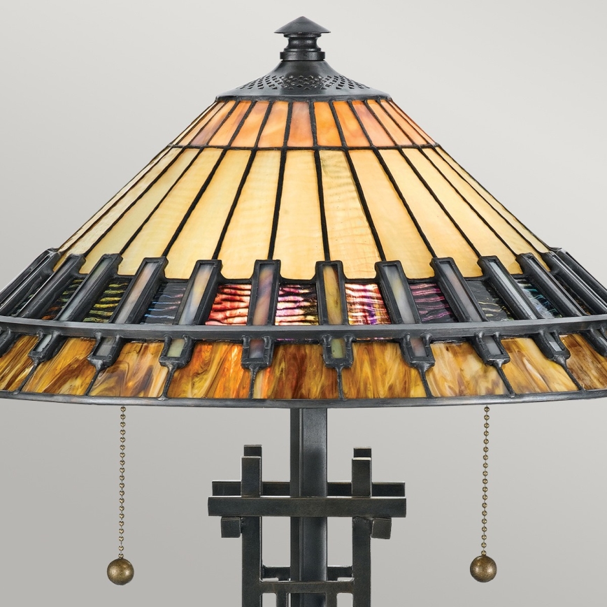 Elstead QZ-CHASTAIN-TL - Настолна лампа CHASTAIN 2xE27/60W/230V