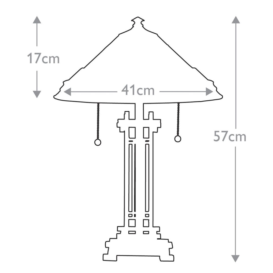 Elstead QZ-CHASTAIN-TL - Настолна лампа CHASTAIN 2xE27/60W/230V