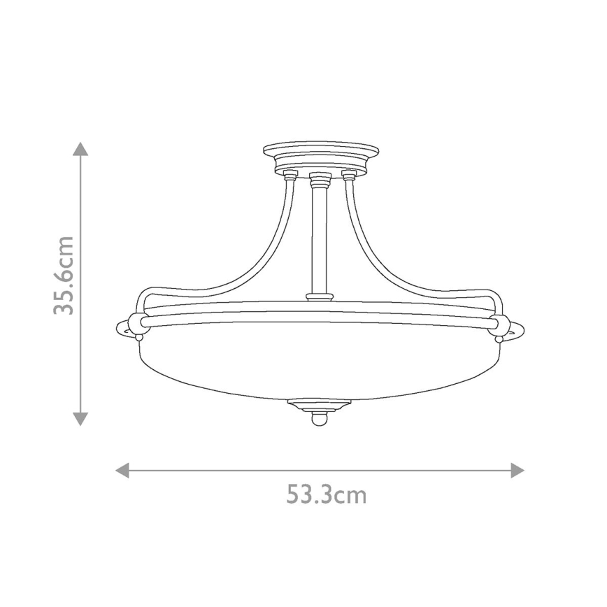 Elstead - Полилей за повърхностен монтаж GRIFFIN 4xE27/100W/230V бронзов